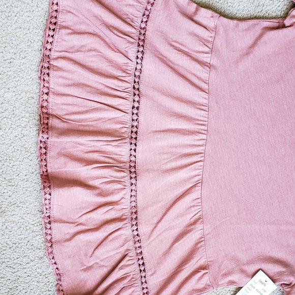 DEREK HEART Dusty Peplum Shirt large - Picture 3 of 6